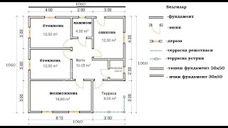 Уй чизмаси 10.60х10.60 ўлчамидаги