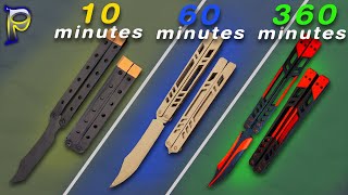 How to make a BUTTERFLY KNIFE out of paper or cardboard | 3 different ways to make a butterfly knife