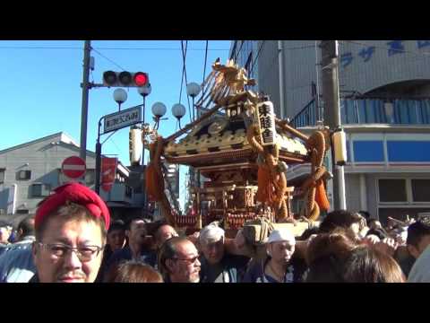 千住大川町氷川神社 初担ぎ2017【宮出し】