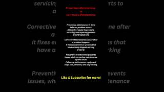 Preventive Maintenance vs Corrective Maintenance | Tips for Technicians and Engineers Explained