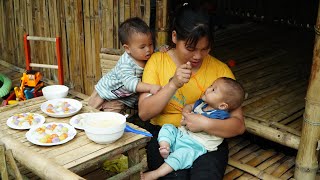 Single mom, Harvesting spinach goes market sell to sell, Make floating cake, Single life