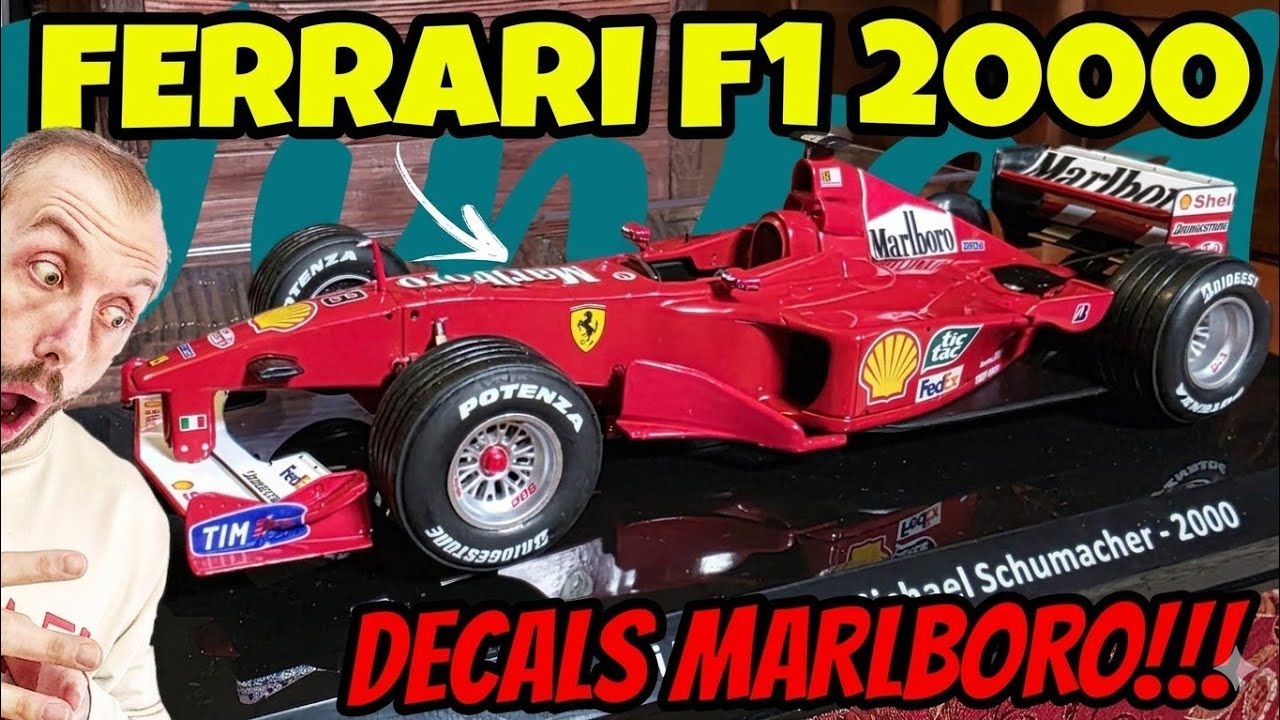 FERRARI F1 2000 SCHUMACHER 1:24 DECALS MARLBORO 😱 - YouTube