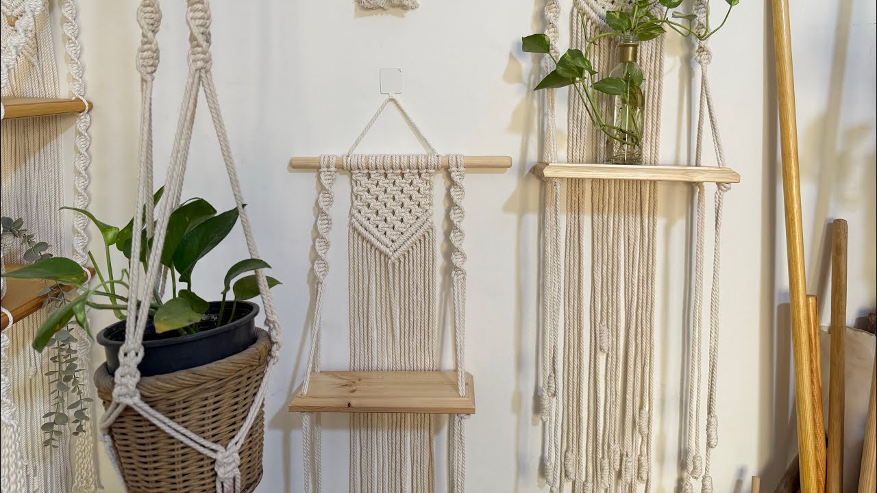 مكرمية برف سهلة جدااا للمبتداين macrame for beginners 