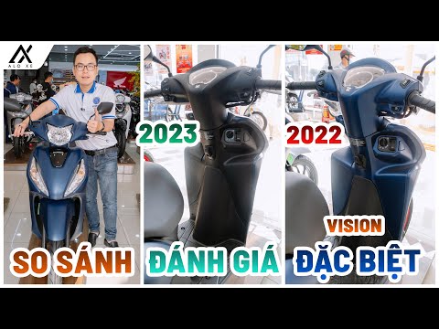 Video So sánh đánh giá Honda Vision 2023 và 2022 phiển bản... - youtube