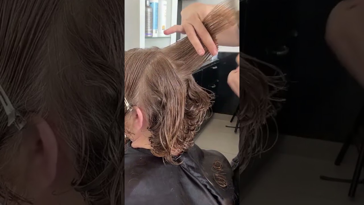 Layer haircut short #haircut #hairstyle #beauty #hair #blowup #video #shorts #usa #amalhermuz #diy