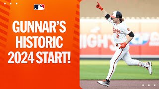 All 10 home runs from Gunnar Henderson's HISTORIC start! (Orioles' SS raking!)