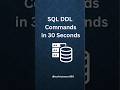 SQL DDL Commands in 30 Seconds #learnsql #education #databaseconcepts #basics #sqlserver