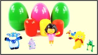 Dora The Explorer Friends Surprise Egg Unboxing Demo Tico, Grumpy Old Troll, Toy Cartoon Kids