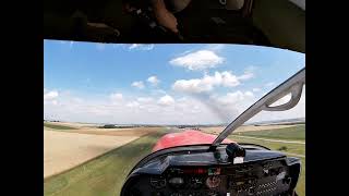 Robin HR200 Engine shutdown after takeoff - training