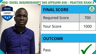 MOS - EXCEL 365(MICROSOFT 365 APPS)(MO-210) - PRACTICE EXAM 3 screenshot 4