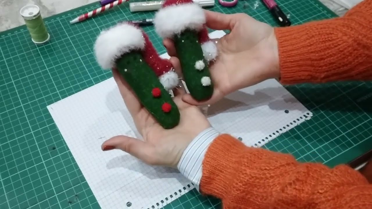 Regalo di cetriolo sottaceto con supporto emotivo fatto a mano