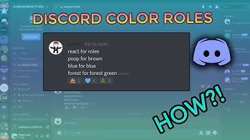 DISCORD COLOR & REACTION ROLES TUTORIAL(EASY)