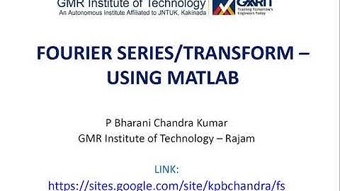 Fourier series/transform using Matlab