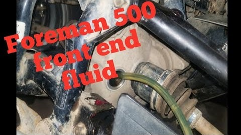 07 Honda foreman differential fluid change