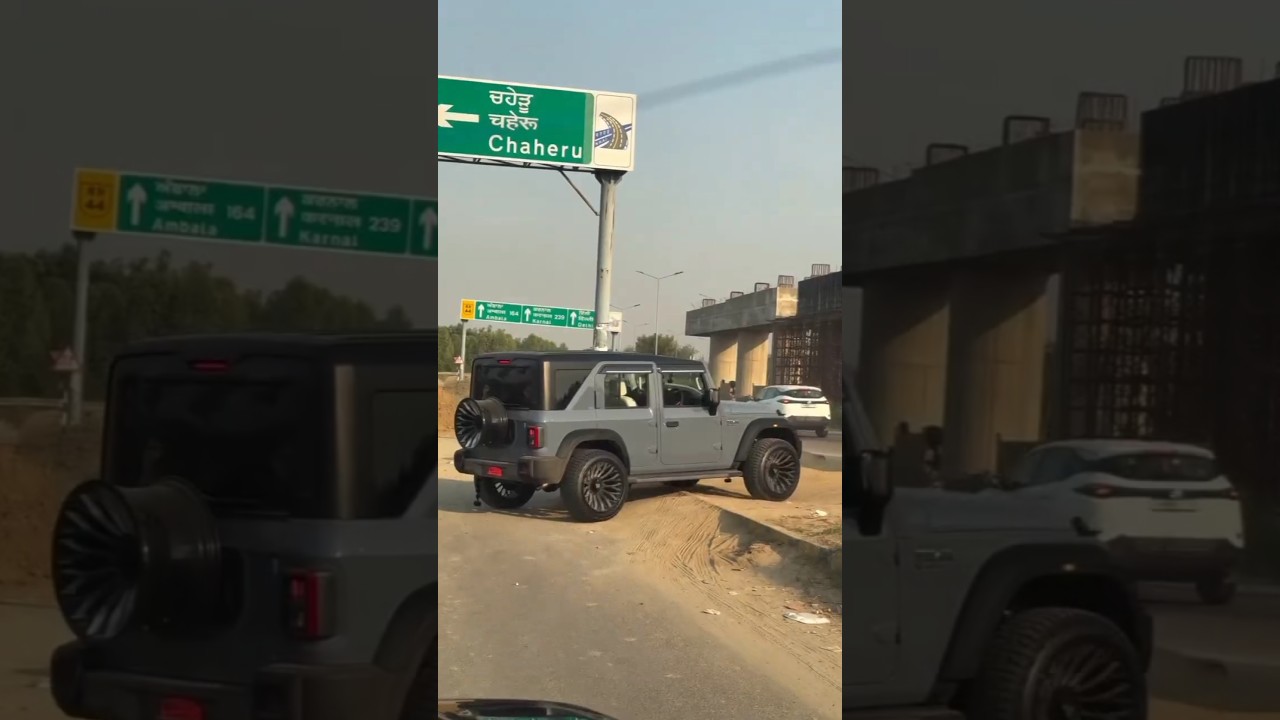 Mahindra thar roxx top model modified alloy wheels 😯 