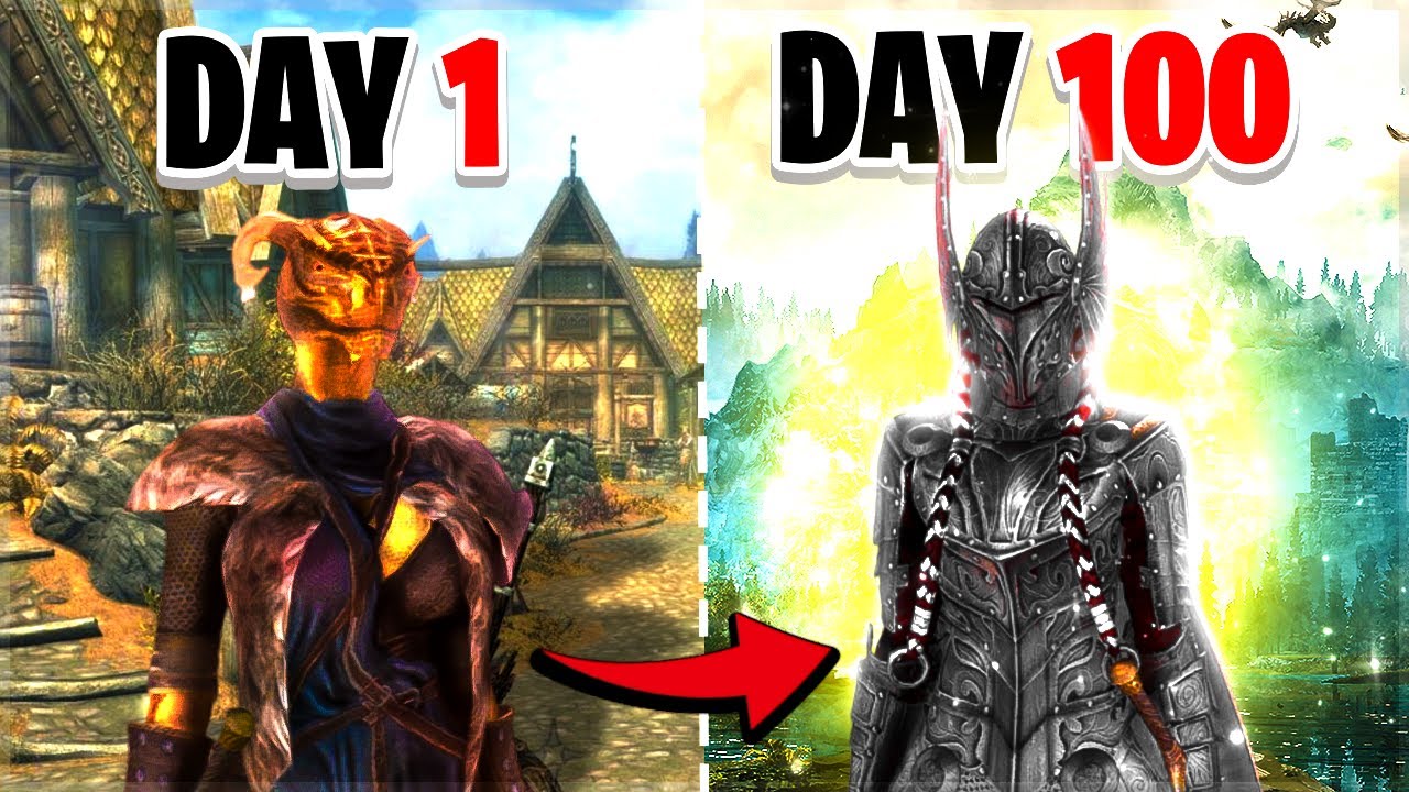I Spent 100 DAYS In SKYRIM Becoming The GREATEST HERO! (A Skyrim Movie ...