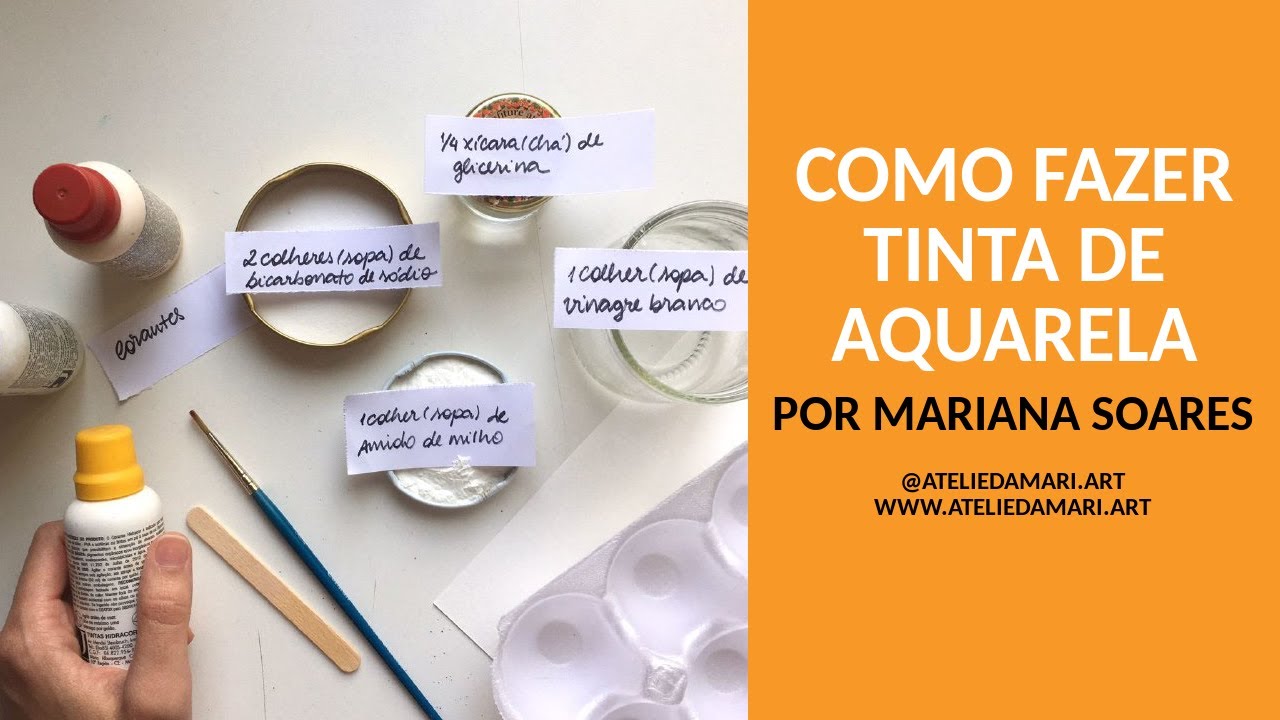 COMO FAZER TINTA DE AQUARELA | Ateliê da Mari