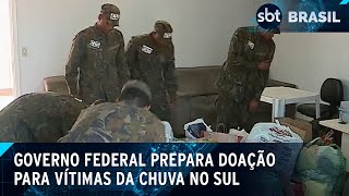 Video governo-prepara-doacao-de-cestas-de-alimentos-as-vitimas-da-chuva-no-rs-sbt-brasil-04-05-24