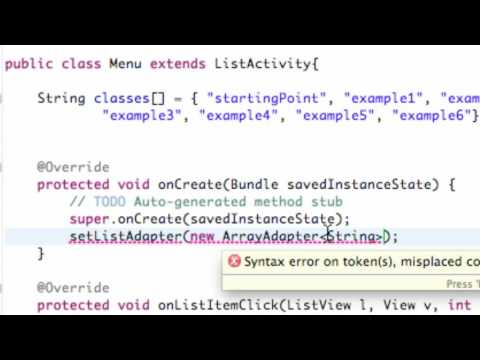 Android App Development for Beginners | 19 Setting up an ArrayAdapter