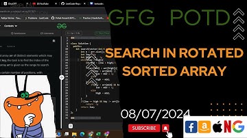 Search in Rotated Sorted Array | gfg potd today | POTD | GFG Problem of the Day | C++ |