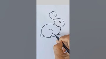 How To🐇Draw A Rabbit From Number 22 #shorts #youtubeshorts