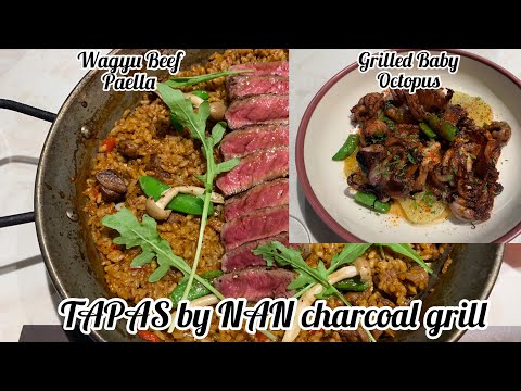 Wagyu Beef Paella And Grilled Baby Octopus At Tapas By Nan Charcoal Grill