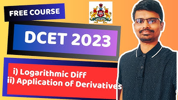 Application of Derivatives PYQ | DCET 2023 Mathematics | C20 Syllabus Diploma | V12 #dcet #dcet2023