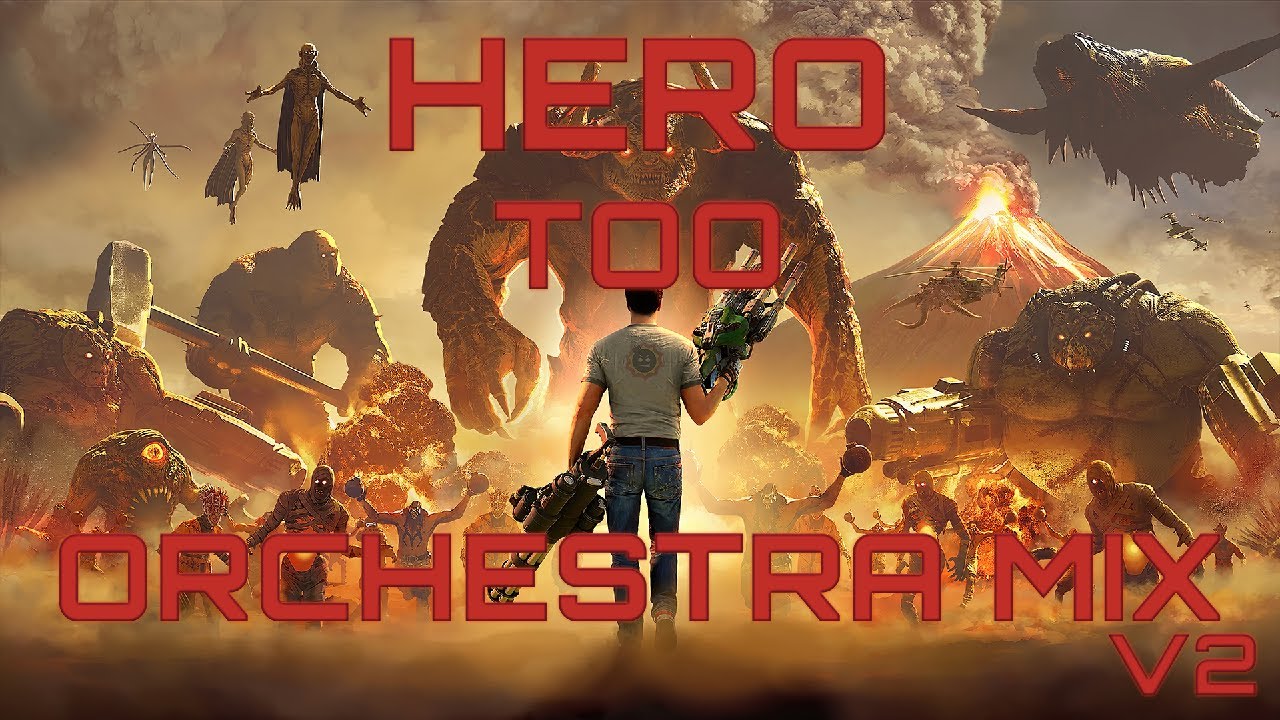 Hero Too [Orchestra mix v2] [Serious Sam 4] | AIMusicVideo