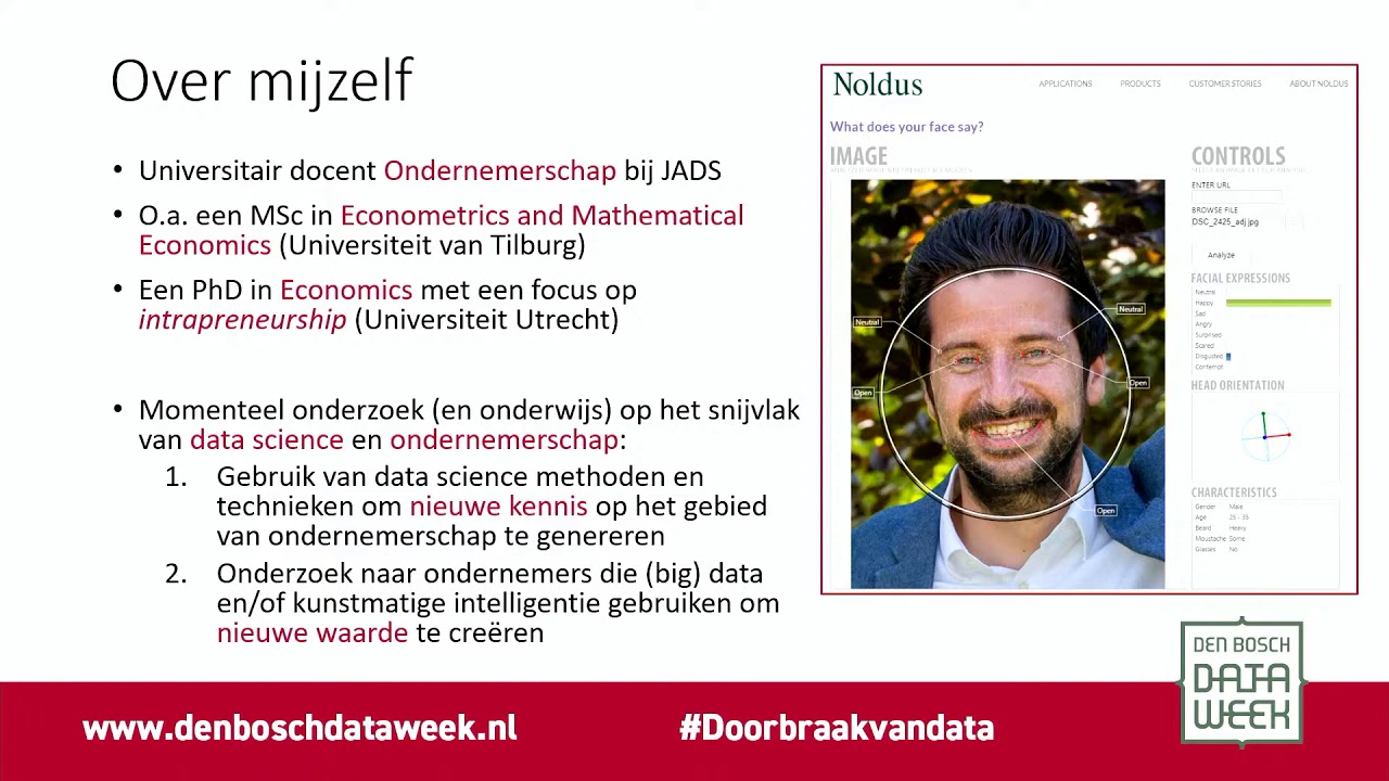 Donderdag 29 okt 1300   1515  Kansen van datagestuurd Ondernemen