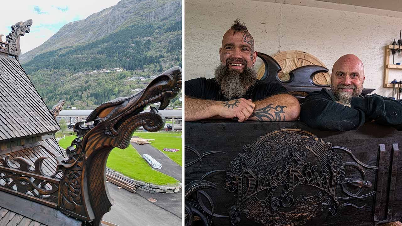 Drageboden lager dragehoder til Lothepus´ stavkirke