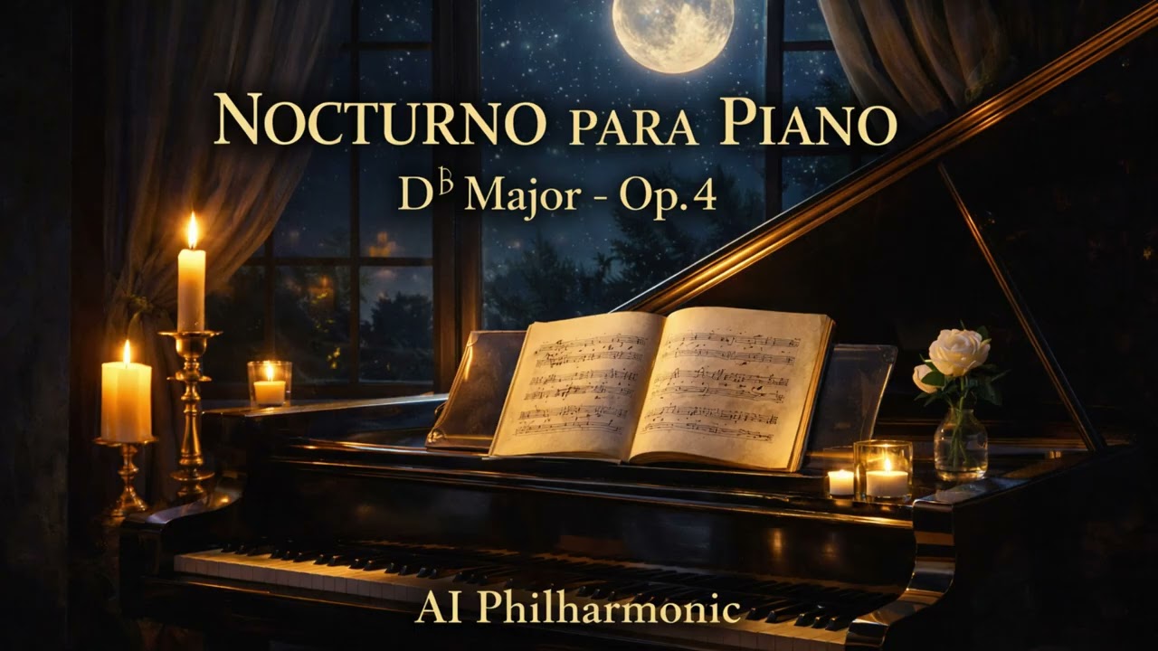 NOCTURNO PARA PIANO – D♭ Major, Op. 4 | AI Philharmonic