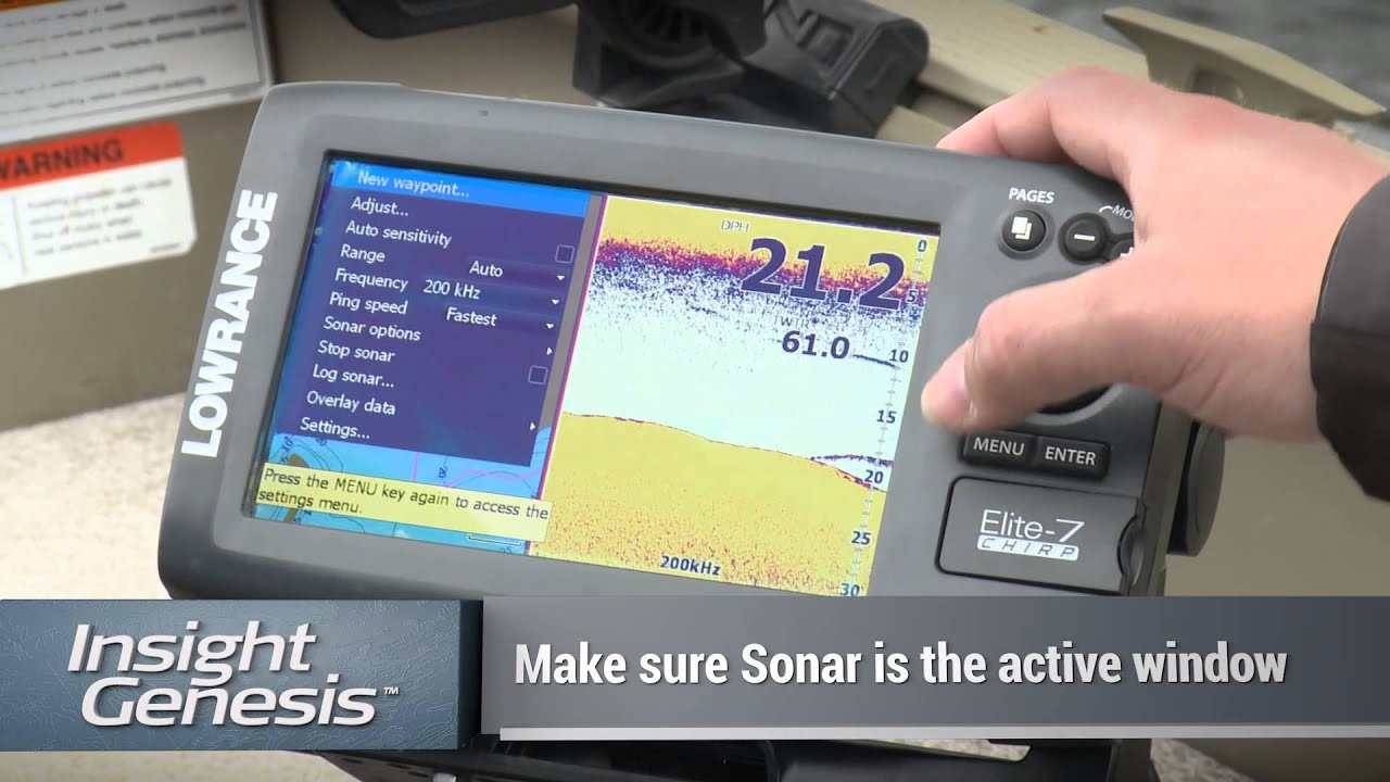 Record sonar on an Elite chartplotter to create a custom C-MAP Genesis ...