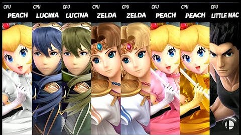 Peach VS Lucina VS Lucina VS Zelda VS Zelda VS Peach VS Peach VS Little Mac Smash Bros Ultimate
