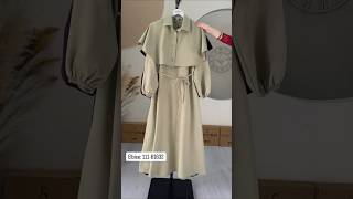 👗 Yakalı Pelerin Detaylı Kemerli Kolu Lastikli Krep Elbise 🔖 Model Kodu: 4111-61632———