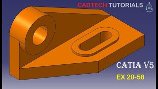 CATIA V5/V6 TUTORIALS || EX 20-58 || PART MODEL Wealth