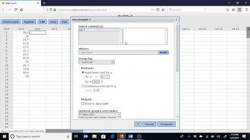 Determine a Confidence Interval About the Population Mean in StatCrunch