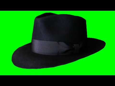 Sombrero fedora green screen