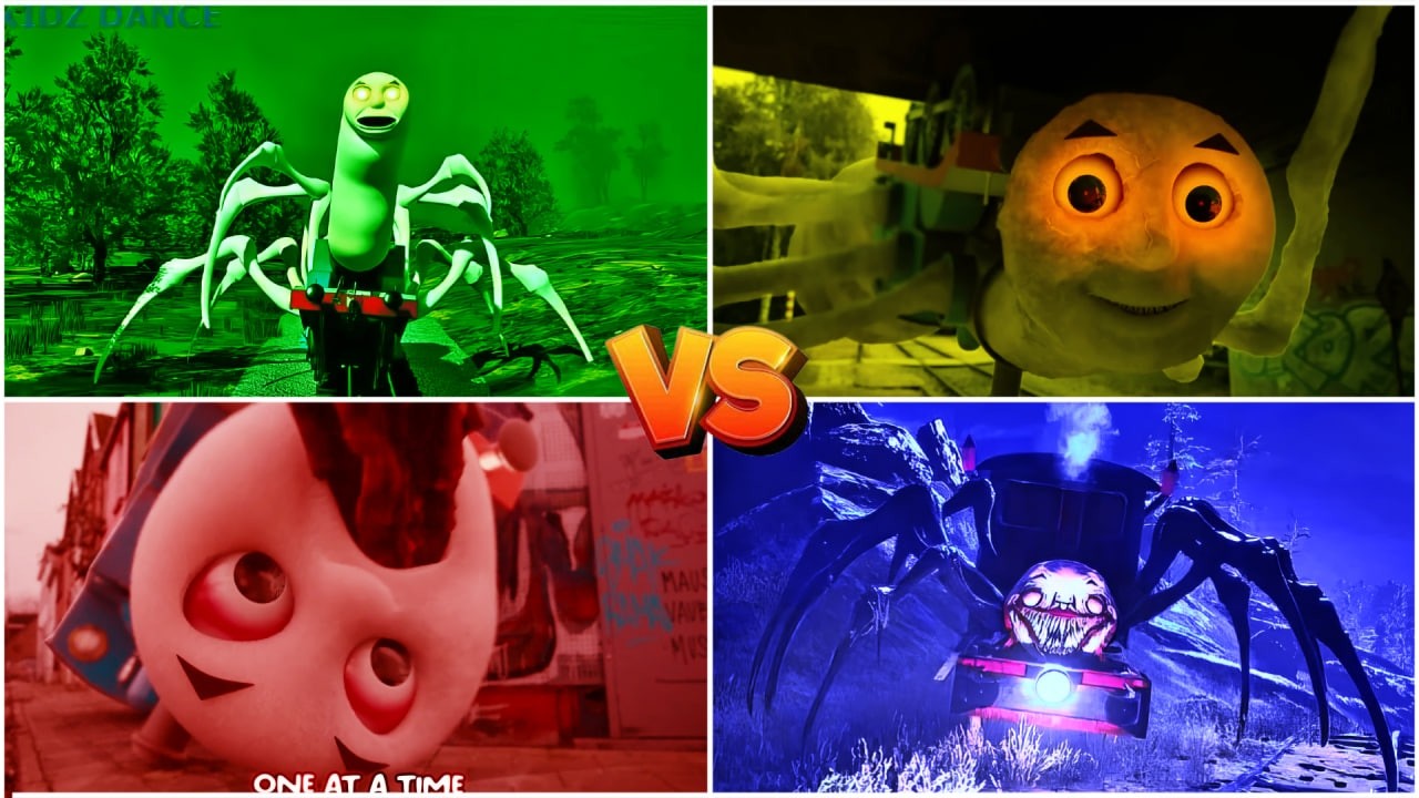 CHOO CHOO CHARLES EXE 🆚 TRAIN THOMAS EXE 🆚 CURSED THOMAS MONSTER ❄️TILES HOP