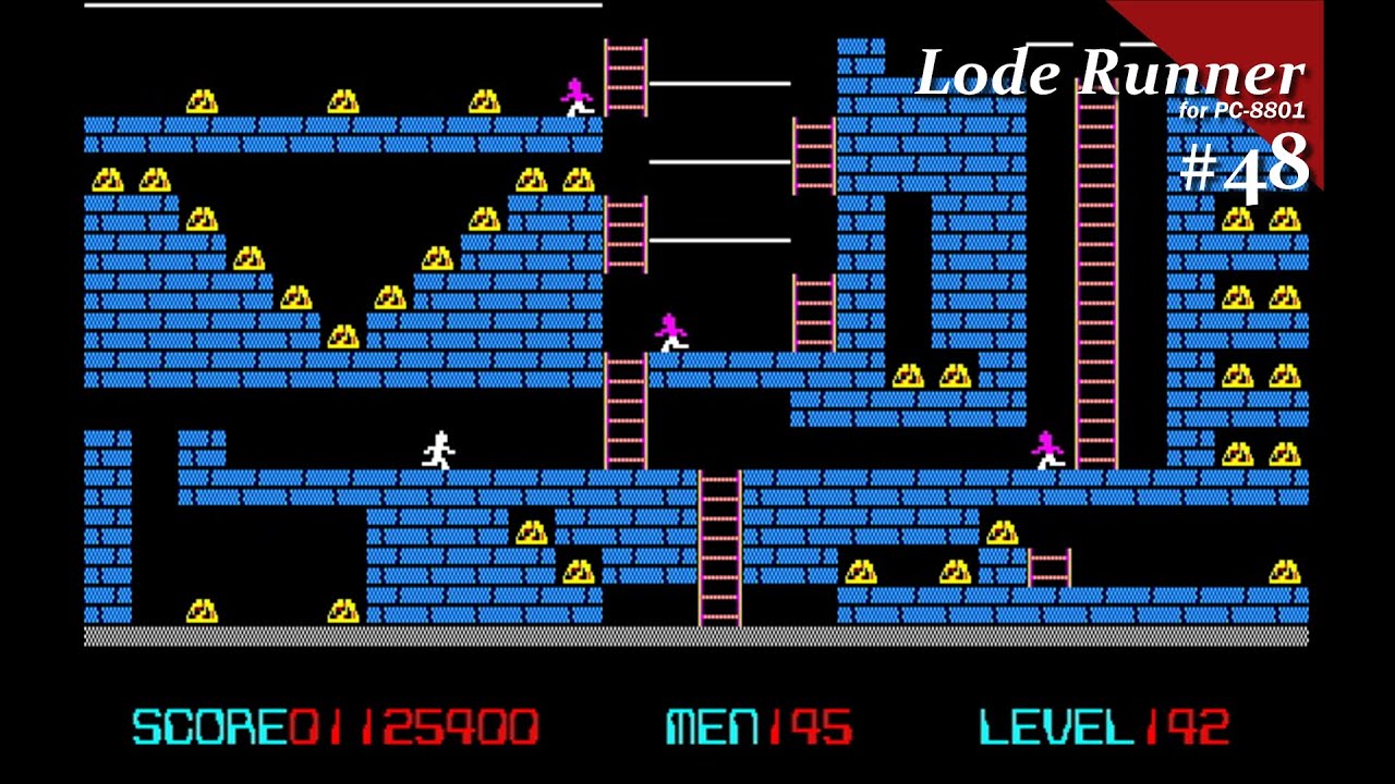 Play】PC-8801 Lode Runner（ロードランナー） #48 レトロゲーム - YouTube