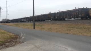 7987 leads a gondola train south on Jonesboro