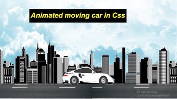 How To Make Animated Moving Car In Html & Css || CSS Animation.