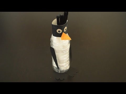 Bricolaje Un Pingüino En Una Botella De Plástico