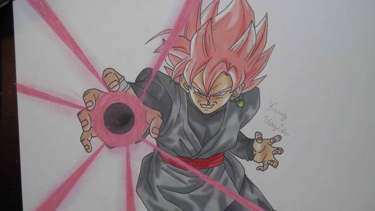 Drawing Goku Black Super Saiyan Rose - YouTube.