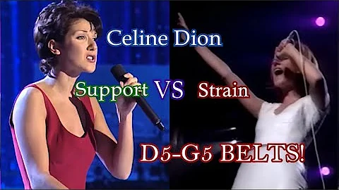 Celine Dion STRAIN VS SUPPORT D5-G5 Belts (at her Prime)