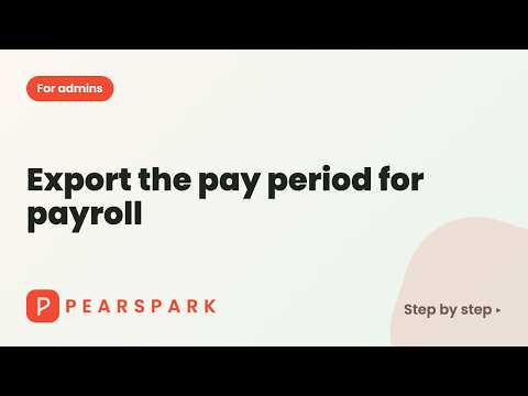 Video thumbnail: Export the pay period for payroll