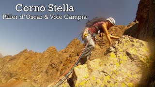 Pilier Doscar Voie Campia, Corno Stella - Grande Voie Escalade