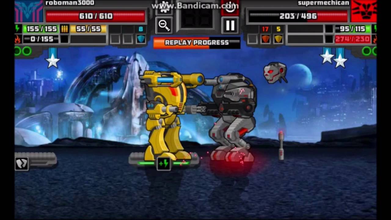 roboman3000 vs supermechican 3v3 recorded by Noise crush