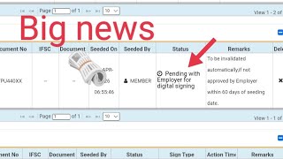 EPF KYC big problem pf pan card pending with employer for digital signing
