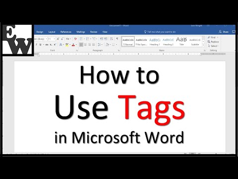 Video: How To Insert Tags