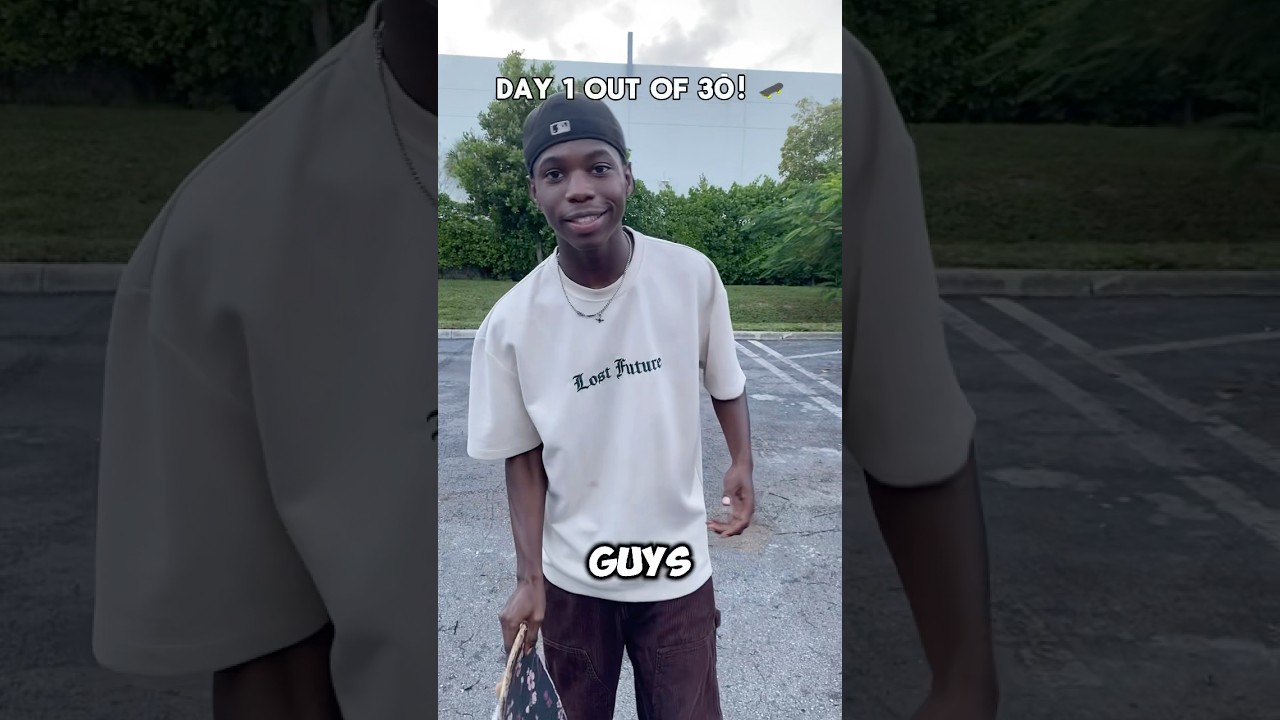 DAY 1 OUT OF 30 🛹✅ #feedshorts #homepage #skateboard #skate #shorts #subscribe #30daychallenge
